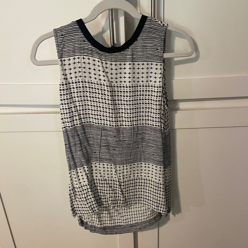 Madewell medium black and white top